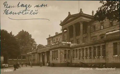 Ansichtskarte Elberfeld-Wuppertal Hauptbahnhof 1928