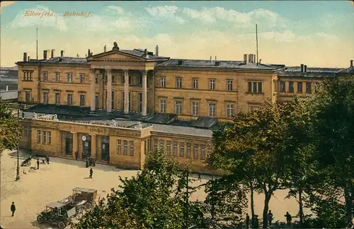 Ansichtskarte Elberfeld-Wuppertal Bahnhof 1913