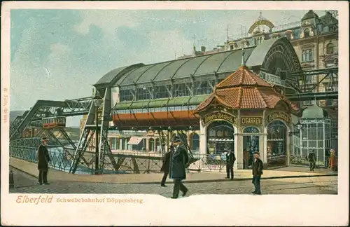 Ansichtskarte Elberfeld-Wuppertal Döppersberg - Kiosk 1907