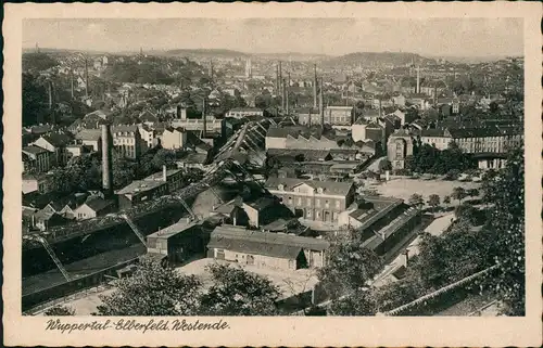 Ansichtskarte Elberfeld-Wuppertal Westende, Schwebebahn - Fabriken 1931