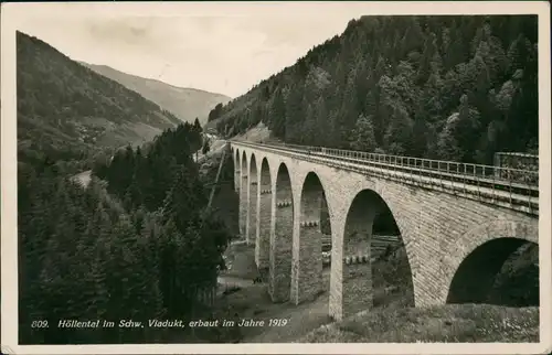 Ansichtskarte Breitnau Höllental in Schw. Viadukt 1932