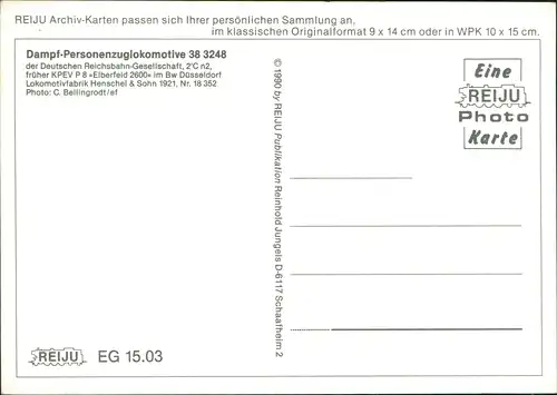 Dampf-Personenzuglokomotive 38 3248 Verkehr/KFZ - Eisenbahn/Zug/Lokomotive 1990