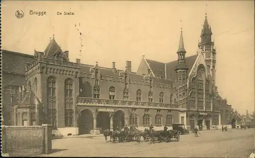 Postkaart Brügge Brugge | Bruges Bahnhof - De Statie 1915