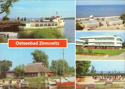 Zinnowitz Achterwasser, Bootshafen, Strandzugang  Minisportanlage 1981/1989