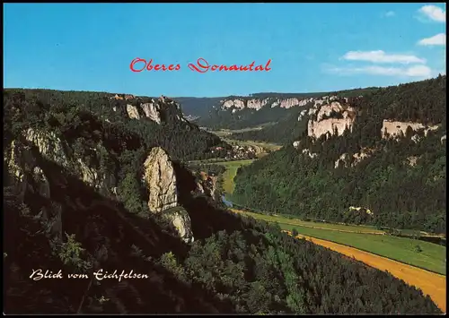 Ansichtskarte Beuron Blick vom Eichfelsen zum Schloß Werenwag 1982