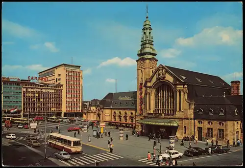 Postcard Luxemburg Hauptbahnhof Gare Centrale 1984
