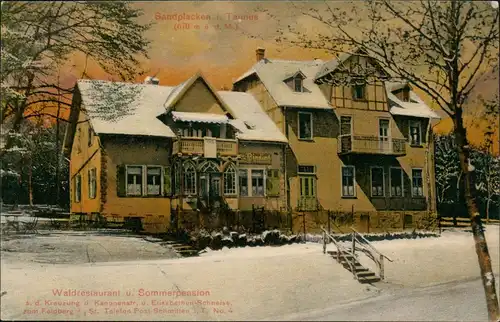 Ansichtskarte Schmitten (Hochtaunus) Sandplacken Taunus im Winter 1917