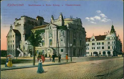 Ansichtskarte Halberstadt Theaterstrasse 1915