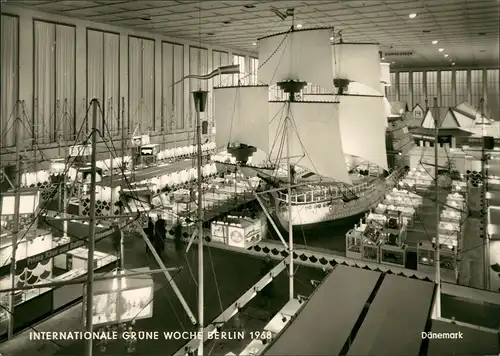 Ansichtskarte Berlin Internationale Grüne Woche: Dänemark Segelschiff 1968