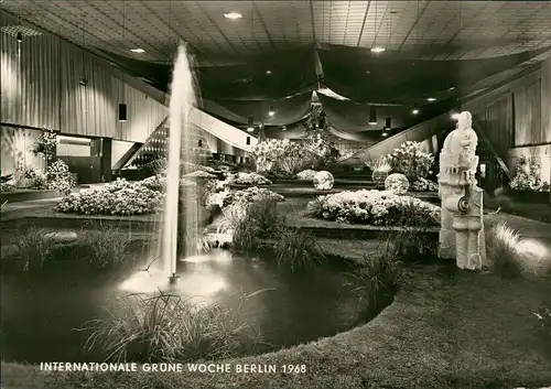 Ansichtskarte Berlin Internationale Grüne Woche: Springbrunnen 1968