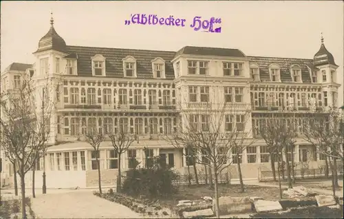 Ansichtskarte Ahlbeck (Usedom) „Ablbecker Hof" Ostsee 1920