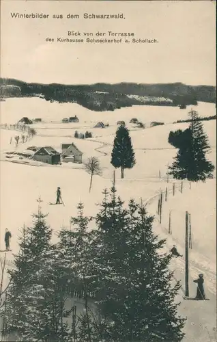 Ansichtskarte Schollach-Eisenbach (Hochschwarzwald) Kurhaus Winter 1913