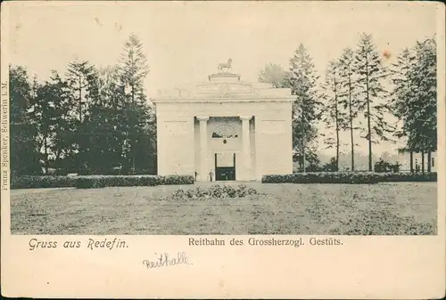 Redefin-Amt Hagenow-Land Reitbahn des Grossherzogl. Gestüts. 1911