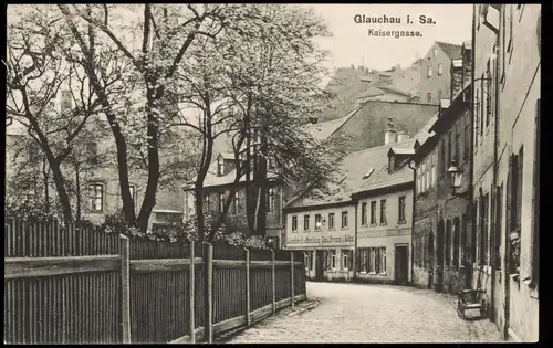 Ansichtskarte Glauchau Kaisergasse 1906