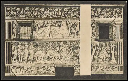 Liegnitz Legnica Sgraffito am Haus zum Wachtelkorb Ring 40 Schlesien 1910