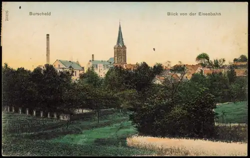 Ansichtskarte Burscheid Blick von der Eisenbahn 1907