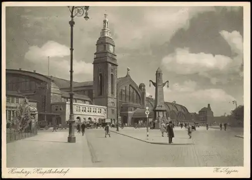 Ansichtskarte Hamburg Hauptbahnhof 1931