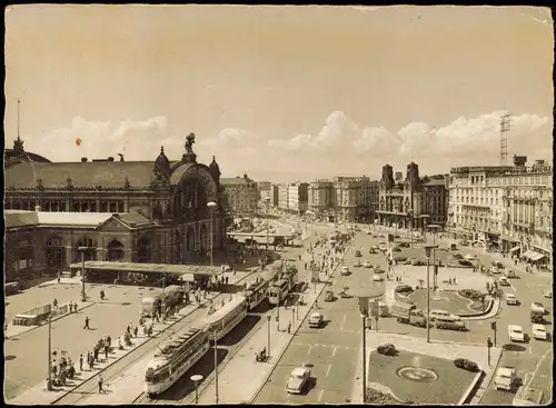 Ansichtskarte Frankfurt am Main Hauptbahnhof, Vorplatz 1961