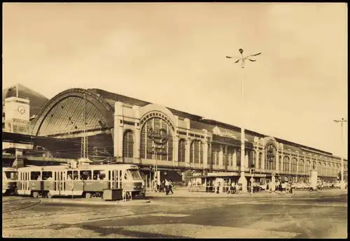 Ansichtskarte Seevorstadt-Dresden Hauptbahnhof, Tatra Straßenbahn 1970