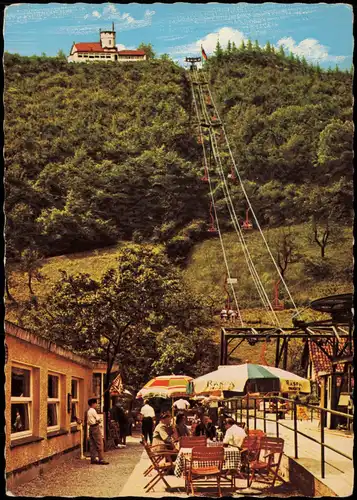 Ansichtskarte Bad Lauterberg im Harz Burgseilbahn, Station Restaurant 1969