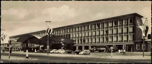 Ansichtskarte Bochum Bahnhof, VW Käfer 1961