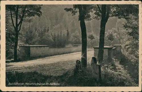 Bad Altheide Polanica-Zdrój Weistritzbrücke im Höllental. 1928