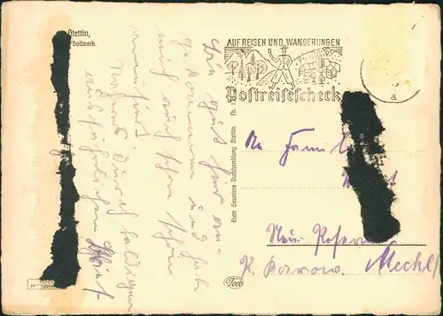 Postcard Stettin Szczecin Kriegsschiff Hakenterrasse 1939