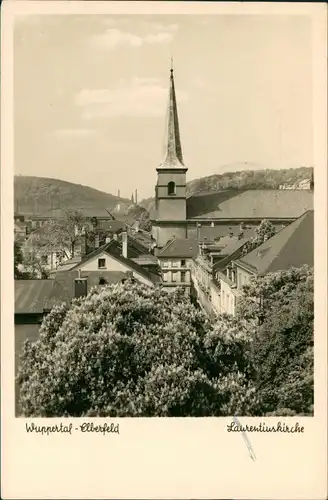 Ansichtskarte Elberfeld-Wuppertal Laurentiuskirche - Stadt 1953