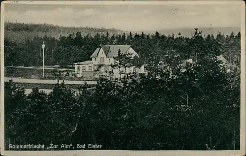 Ansichtskarte Bad Elster CAFÉ-RESTAURANT ZUR ALM 1938