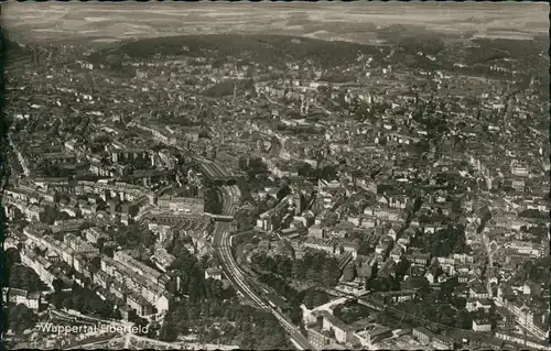 Ansichtskarte Elberfeld-Wuppertal Luftbild 1953