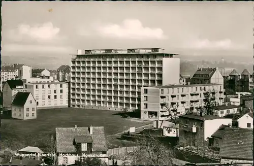 Ansichtskarte Elberfeld-Wuppertal Blankstraße mit Hochhaus 1963