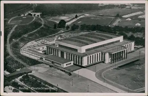 Ansichtskarte Charlottenburg-Berlin Luftbild Deutschlandhalle 1939