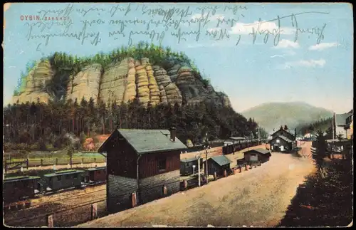 Ansichtskarte Oybin Bahnhof 1912
