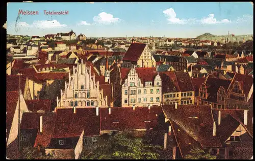 Ansichtskarte Meißen Totale - Fernsicht 1913