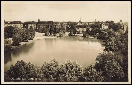 Ansichtskarte Charlottenburg-Berlin Lietzensee - Fotokarte 1952