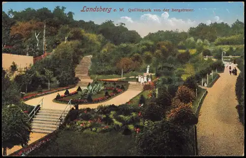 Landsberg (Warthe) Gorzów Wielkopolski Quilitzpark von der Bergstrasse. 1907