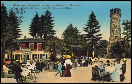 Ansichtskarte Neustadt (Sachsen) Restaurant Ungerberg 1912