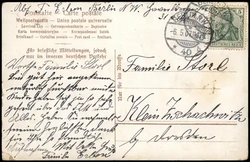 Ansichtskarte Mitte-Berlin Jannowitzbrücke, Dampferstation 1907