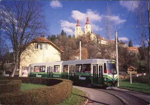Tram-Bahn Triebwagen Nr. 612 der Grazer Verkehrsbetriebe in Mariatrost 1987