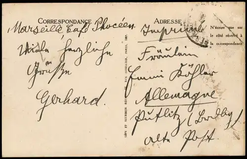 CPA Marseille The Cannebiere - Straßenbahn 1915