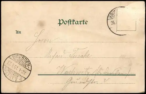 Postcard Krummhübel Karpacz vom Pfaffenberge 1901