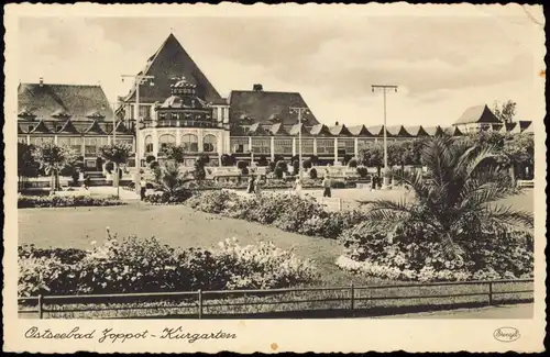 Postcard Zoppot Sopot Kurhaus 1938