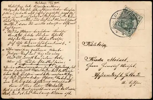 Ansichtskarte Radeberg Marktplatz, Oberstraße 1910