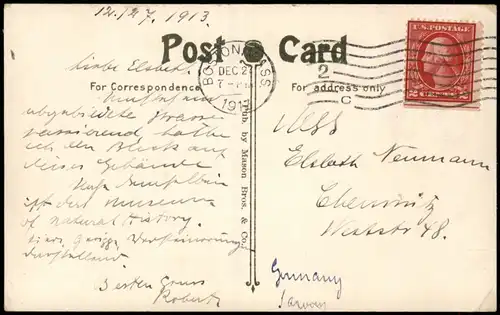 Postcard Boston Boylston St. Cor. Berkeley 1917