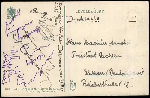 Postcard Hortobagy Hortobágy Typen - Bauern beim Abendessen Magyar 1933