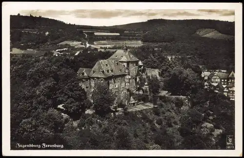 Ansichtskarte Freusburg Luftbild Jugendburg 1931