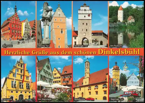 Ansichtskarte Dinkelsbühl MB Marktplatz Schranne Am Weinmarkt 1988