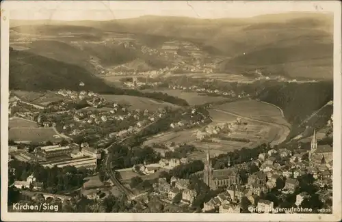 Ansichtskarte Kirchen (Sieg) Luftbild Luftaufnahme 1941