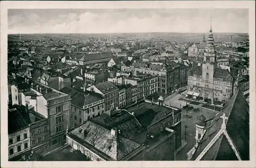 Postcard Troppau Opava Teilansicht vom Pfarrkirchturm 1938