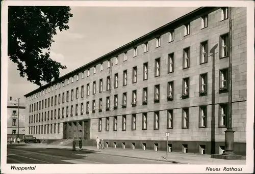 Ansichtskarte Wuppertal Neues Rathaus 1954